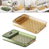 Maxbell Serving Tray Cosmetic Organizer Vanity Tray for Dining Room Restaurant Green