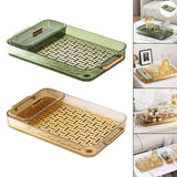 Maxbell Serving Tray Cosmetic Organizer Vanity Tray for Dining Room Restaurant Green