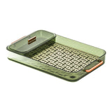 Maxbell Serving Tray Cosmetic Organizer Vanity Tray for Dining Room Restaurant Green