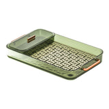 Maxbell Serving Tray Cosmetic Organizer Vanity Tray for Dining Room Restaurant Green