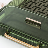 Maxbell Serving Tray Cosmetic Organizer Vanity Tray for Dining Room Restaurant Green