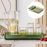 Maxbell Serving Tray Cosmetic Organizer Vanity Tray for Dining Room Restaurant Green