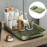 Maxbell Serving Tray Cosmetic Organizer Vanity Tray for Dining Room Restaurant Green