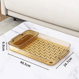 Maxbell Serving Tray Cosmetic Organizer Vanity Tray for Dining Room Restaurant Yellow