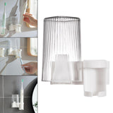 Maxbell Wall Hanging Toothbrush Holder Hole Free Organizer and Cup Storage for RV