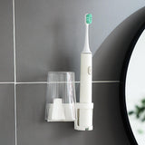 Maxbell Wall Hanging Toothbrush Holder Hole Free Organizer and Cup Storage for RV