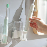 Maxbell Wall Hanging Toothbrush Holder Hole Free Organizer and Cup Storage for RV