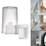 Maxbell Wall Hanging Toothbrush Holder Hole Free Organizer and Cup Storage for RV