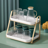 Maxbell Tidy Rack Dish Tray Water Cup Drainer for Tea Cup Living Room Cups Medium