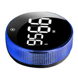 Maxbell Round Digital Kitchen Timer Magnetic Attraction for Home Bathroom blue