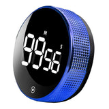 Maxbell Round Digital Kitchen Timer Magnetic Attraction for Home Bathroom blue