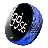 Maxbell Round Digital Kitchen Timer Magnetic Attraction for Home Bathroom blue