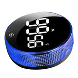 Maxbell Round Digital Kitchen Timer Magnetic Attraction for Home Bathroom blue