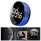 Maxbell Round Digital Kitchen Timer Magnetic Attraction for Home Bathroom blue