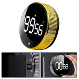 Maxbell Round Digital Kitchen Timer Magnetic Attraction for Home Bathroom gold