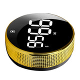 Maxbell Round Digital Kitchen Timer Magnetic Attraction for Home Bathroom gold