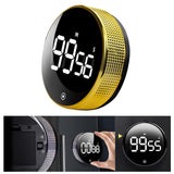 Maxbell Round Digital Kitchen Timer Magnetic Attraction for Home Bathroom gold