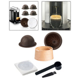 Maxbell Coffee Capsule Kit Practical Spoon Lid Refillable Holder for Household