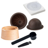 Maxbell Coffee Capsule Kit Practical Spoon Lid Refillable Holder for Household