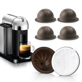 Maxbell Coffee Capsule Kit Practical Spoon Lid Refillable Holder for Household