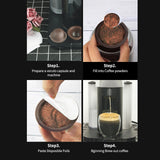 Maxbell Coffee Capsule Kit Practical Spoon Lid Refillable Holder for Household