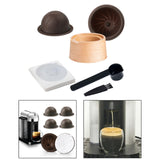 Maxbell Coffee Capsule Kit Practical Spoon Lid Refillable Holder for Household