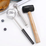 Maxbell 3Pcs Coconut Opener Tool Set Durable Stainless Steel Opener Non Slip Handle