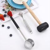 Maxbell 3Pcs Coconut Opener Tool Set Durable Stainless Steel Opener Non Slip Handle