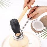 Maxbell 3Pcs Coconut Opener Tool Set Durable Stainless Steel Opener Non Slip Handle