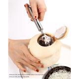 Maxbell 3Pcs Coconut Opener Tool Set Durable Stainless Steel Opener Non Slip Handle