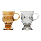 Maxbell 140ml Cocktail Goblet Glasses Drinkware for Party Housewarming Gifts Wedding Amber