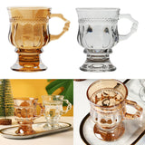Maxbell 140ml Cocktail Goblet Glasses Drinkware for Party Housewarming Gifts Wedding Amber