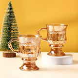 Maxbell 140ml Cocktail Goblet Glasses Drinkware for Party Housewarming Gifts Wedding Amber