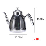 Maxbell Stainless Steel Coffee Tea Kettle Stovetop Tea Kettle for Travel Family 2.0L