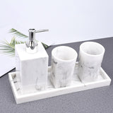 Maxbell Bathroom Accessories Set Lotion Bottle Refillable for Bathroom Counter