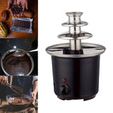 Maxbell 3 Tier Steel Electric Chocolate Warmer Dip Fountain Party Fondue Melting Pot