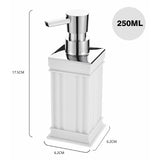 Maxbell Refillable Empty Lotion Soap Dispenser 250ml for Kitchen Bathroom White