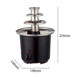 Maxbell Chocolate Fondue Fountain Plug:EU 3 Tiers Electric for BBQ Sauce Cheese
