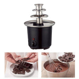 Maxbell Chocolate Fondue Fountain Plug:EU 3 Tiers Electric for BBQ Sauce Cheese