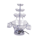 Maxbell Multifunction 3 Layer Party Fountain Tabletop Decor EU Plug for BBQ Buffet
