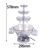 Maxbell Multifunction 3 Layer Party Fountain Tabletop Decor EU Plug for BBQ Buffet