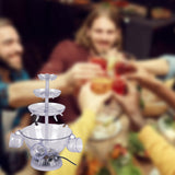 Maxbell Multifunction 3 Layer Party Fountain Tabletop Decor EU Plug for BBQ Buffet