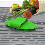 Maxbell Kitchen Silicone Dish Washing Brush with Handle Accessories For Green