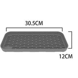 Maxbell Silicone Tray Sink Drainer Pad Heat Resistant for Countertop Kitchen Home Gray