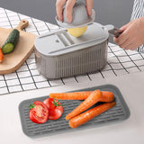 Maxbell Silicone Tray Sink Drainer Pad Heat Resistant for Countertop Kitchen Home Gray