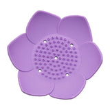 Maxbell Portable Soap Dish Soap Holder with Drainage Soap Tray for Bathroom Shower Purple