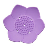 Maxbell Portable Soap Dish Soap Holder with Drainage Soap Tray for Bathroom Shower Purple