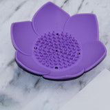 Maxbell Portable Soap Dish Soap Holder with Drainage Soap Tray for Bathroom Shower Purple