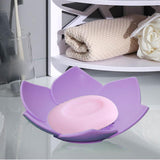 Maxbell Portable Soap Dish Soap Holder with Drainage Soap Tray for Bathroom Shower Purple