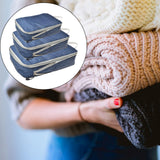 Maxbell 3 Pieces Waterproof Luggage Organiser Lightweight Clothes Storage Bags Navy